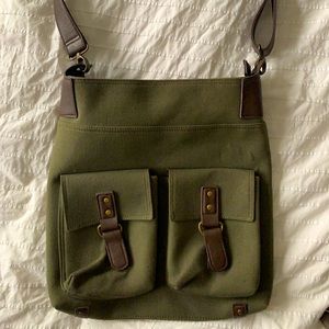 Army green large crossbody bag